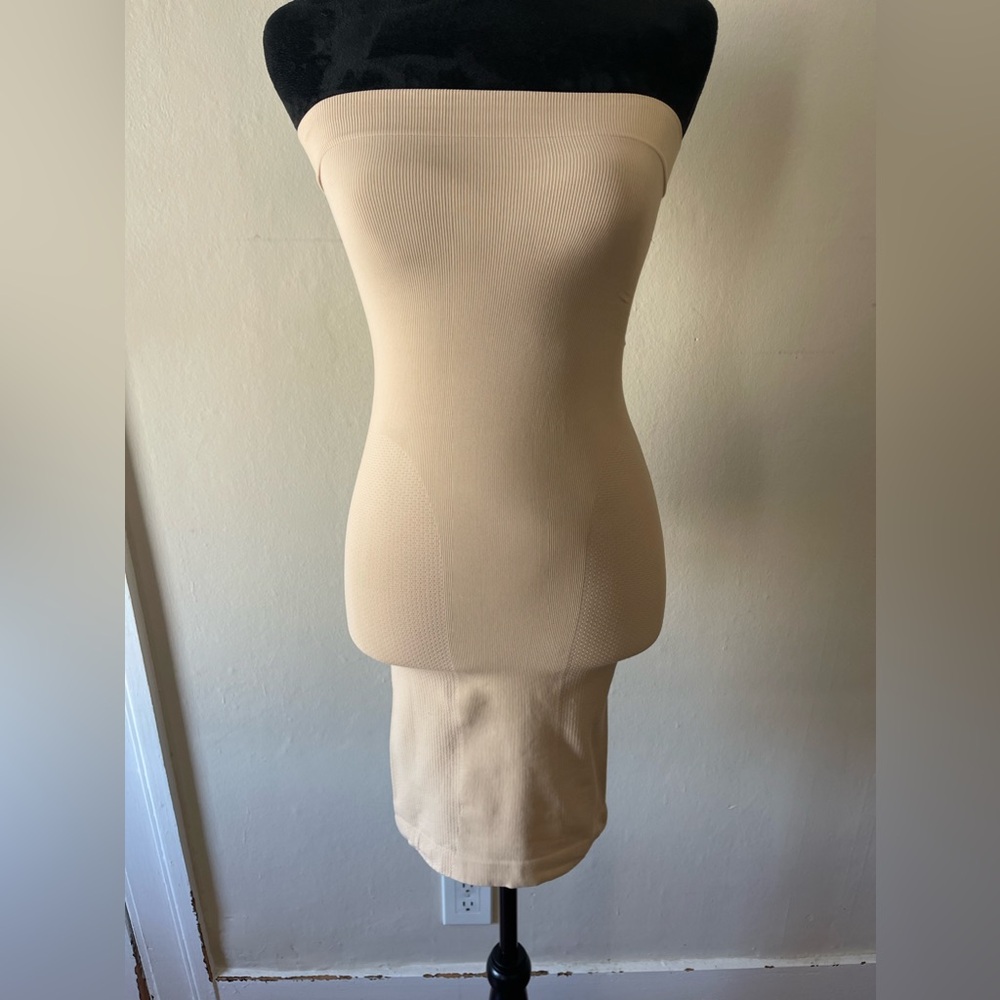 Cass Invisbella nude tube dress shapewear, size M/L, like new